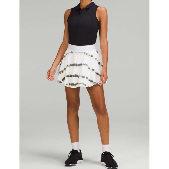 #1 Lululemon‎ Court Rival High-Rise Skirt Long Transverse Yellow Multi SIZE 4 - Picture 3 of 13